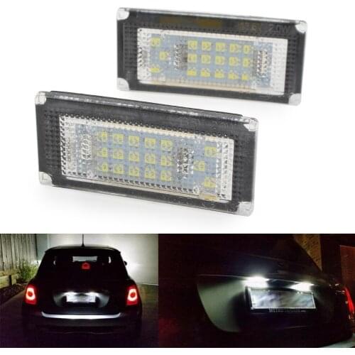 For BMW Mini Cooper R50 R51 R52 R53 Auto LED License Number Plate Light Lamp 2Pcs Auto Accessories