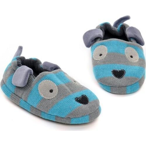 Baby Boys Home Slippers Cotton Wool Thread Textile Cartoon Long Ears PuppyToddler Boys Indoor Warm Slipper Baby Slippers