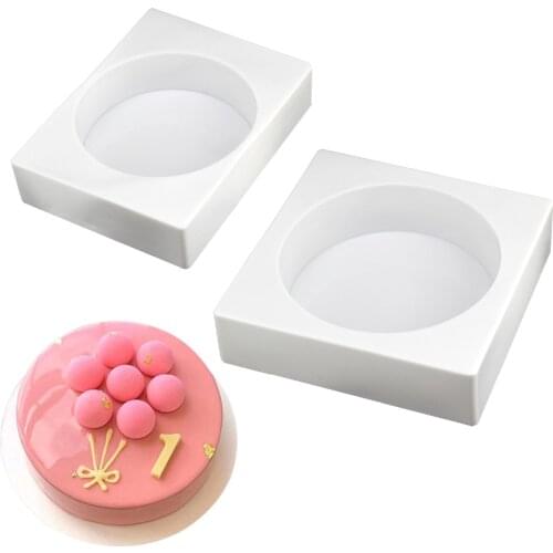 Bakeware 2 style Round Shape Silicone Cake Mold 3D Baking Desser Mousse Cake Mold