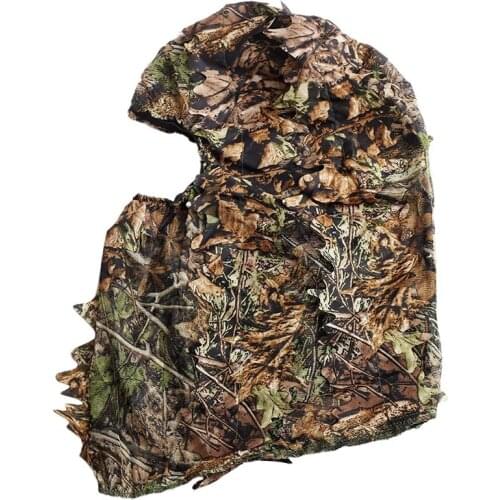 Camouflage Hunting Leafy 3D Face Mask Hood Outdoor Hunting Fishing Headgear Camo Hat