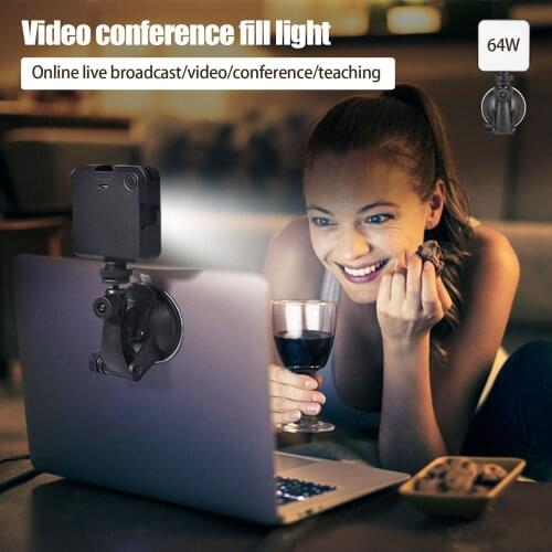 Gosear Video Conference Lighting Kit Brightness Color Temperature Adjustable Light with Suction Cup Mount for Laptop Video Calls