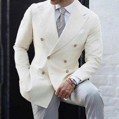 Handsome Groomsmen Peak Lapel Groom Tuxedos Mens Wedding Dress Man Jacket Blazer Prom Dinner (Jacket+Pants+Tie) A113