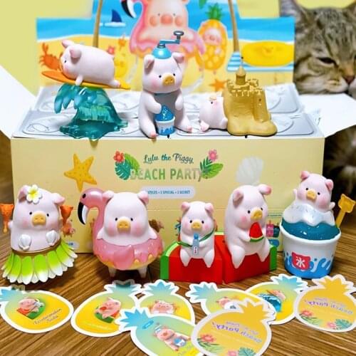 Cute Anime Figure Gift Surprise Box Original Lulu Pig Sunshine Party Series Blind Box Toys Model Random Style