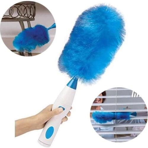 Multi-Purpose Electric Spin Duster 360° Rotatable Dusting Brush Super Strong Absorption No Dead Corner Feather Duster
