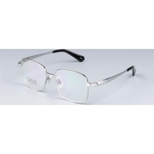 EYELOOK Business Design Men Full Rim Pure Titanium Fashion Gold Silver Prescription Lens Spectacle Reading Eyeglasses LB9979