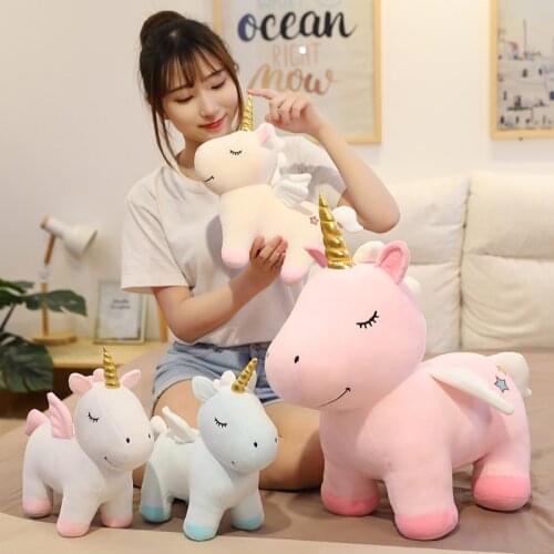 30/40/50cm Soft Unicorn Plush Toy Baby Kids Appease Sleeping Pillow Doll Animal Stuffed Plush Birthday Gifts for Girls Children