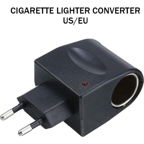 1pc Car Cigarette Lighter Wall Power Socket 220V AC to 12V DC Plug Converter 6W-12W US/ EU Male Plug Tool Parts