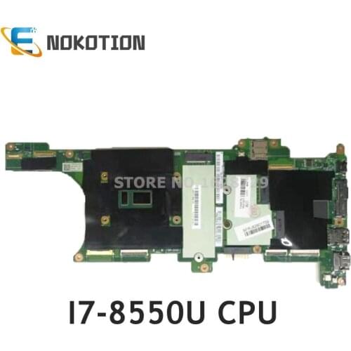 NOKOTION EX480 NM-B481 MAIN BOARD for Lenovo Thinkpad X1 Carbon PC Motherboard CPU I7-8550U CPU 16GB RAM 01YR221 01YR233 01YR217
