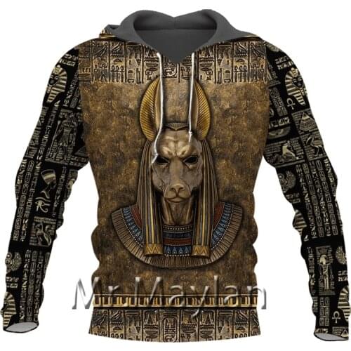 2020 New Fashion Horus Egyptian God Eye of Egypt Pharaoh Anubis Ancient Egypt 3DPrint Zipper/Hoodies/Sweatshirt/Jacket/Men/Women