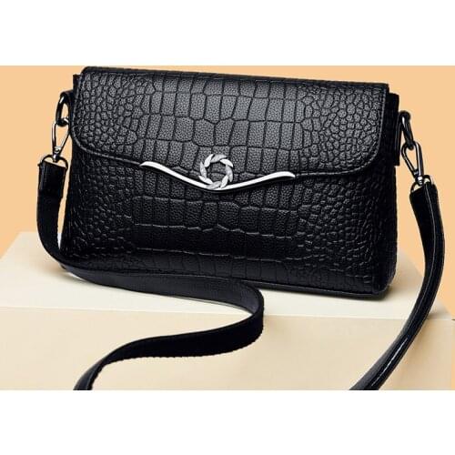 New 2020 Crocodile Pattern PU Leather Crossbody Bags For Women Chain Female Shoulder Handbags Mini Purses Travel Cross Body Ba