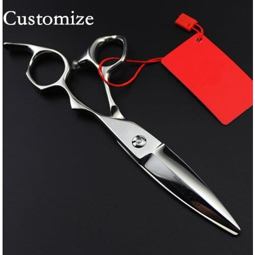 Customize New Upscale Germany 440c 6 inch Willow cut hair scissors cutting barber tools makas hot shears hairdressing scissors
