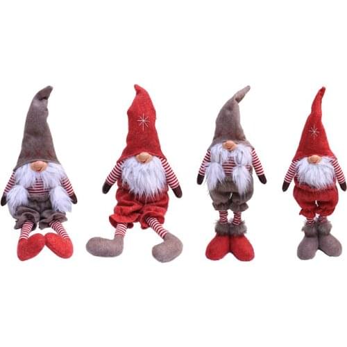 Handmade Christmas Ornaments Gnome Tomte Santa Doll Home Window Desk Decoration