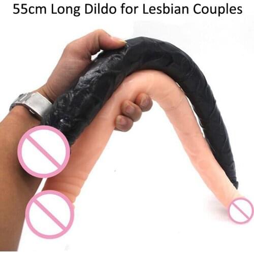 Silicone Double Head Huge Large Dildo Real Penis Vagina Anal Plug Prostate Stimulator Dildos Masturbator for Woman Lesbian Sex