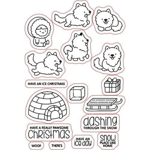 Cartoon Dogs Transparent Clear Silicone Stamp/Seal for DIY scrapbooking/photo album Decorative clear stamp sheets M1448