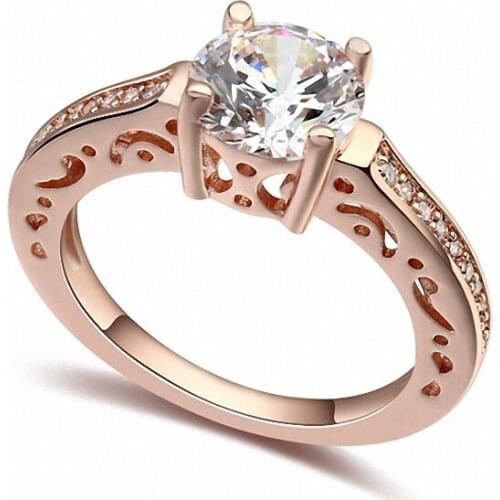 TRACYSWING Real Austrian Crystals Brand AAA Zirconia Micro Inlays Fashion Ring for women New Geometric Th-110240