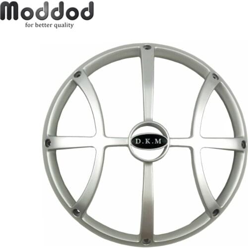 1 PC 8" Universal Car Subwoofer Waffle Grill Speaker Cover Protector Front Door Speaker Mounting Guard Mat Silver