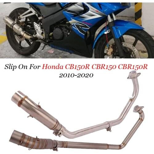 Slip On For Honda CB150R CBR150 CBR150R 2010-2020 Motorcycle Exhaust Pipe Front header link Pipe Middle Tube System