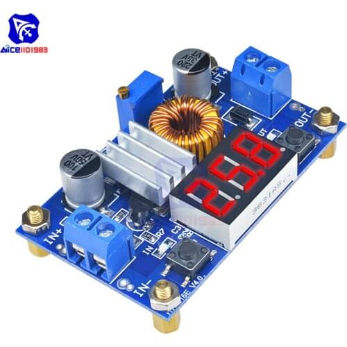 XL4015 75W 5A DC DC Adjustable Step Down Board LED Voltmeter Power Supply Module 4.0-38V to 1.25V-36V DIY High Power PWM buck