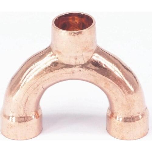 12.7x1x36mm Copper End Feed Equal Y shape 3 Way Pipe Fitting Plumbing for gas water oil