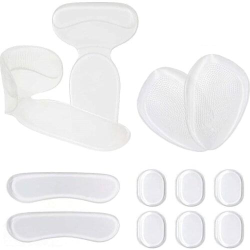 12pcs Anti Slip Tool Men Women Heel Grips Set Blister Prevention Wear Resistant Transparent Mini Adult Liner Foot Protection