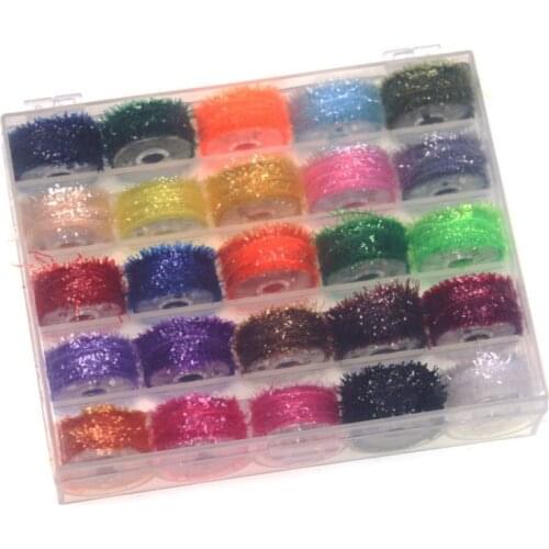 25PCS/Set Fly Tying Thread For Midge Nymph Small Dry Flies Tying Material For Jig Ice Fly Tying Material Fishing Tools Colorful