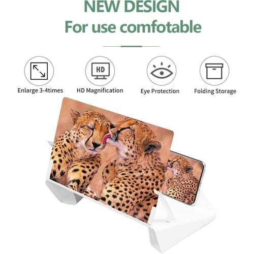 3D Screen Amplifier Movie Amplifying Stand Bracket Mobile Phone Screen Video Magnifier For Cell Phone Smartphone Enlarged