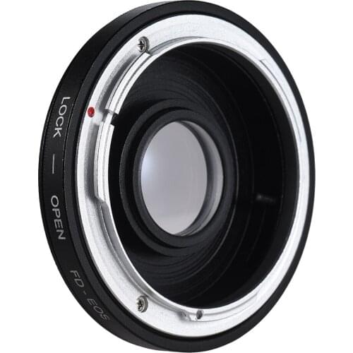 FD-EOS Lens Mount Adapter Camera Lens Adapter Ring w/ Optical Glass Focus Infinity FD Lens to EOS EF Mount Body for Canon Camera