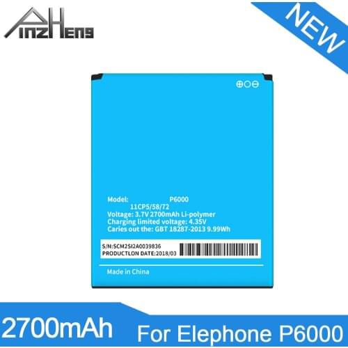 PINZHENG 2700mAh Phone Battery For Elephone P6000 /P6000 Pro Battery Replacement High Quality Back Up Bateria For Elephone P6000