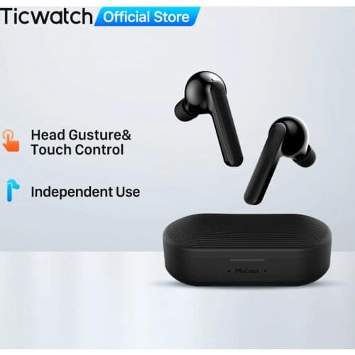 Mobvoi Earbuds Gesture Wireless in-Ear Earphones Independent Connection Bluetooth 5.0 Dual-Mic Noise Cancelling 50 Hours Battery