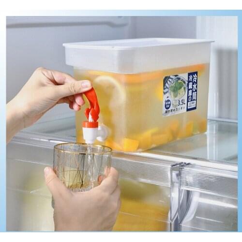 2500/3500ml Cold Kettle With Faucet Refrigerator Kettle Lemonade Bottle Water Juice Teapot For Household Restaurant Water Bottle