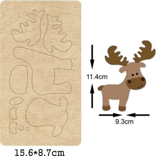 Horned deer wooden die 2020 Crafts Scrapbooking Stencil Cutting Dies