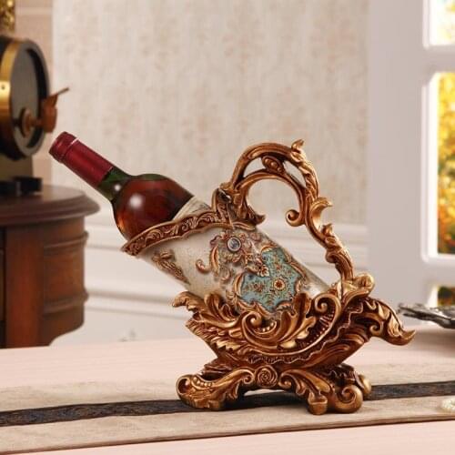 Home accessories wine rack European resin red wine rack living room porch ornaments high-grade luxury creative resin