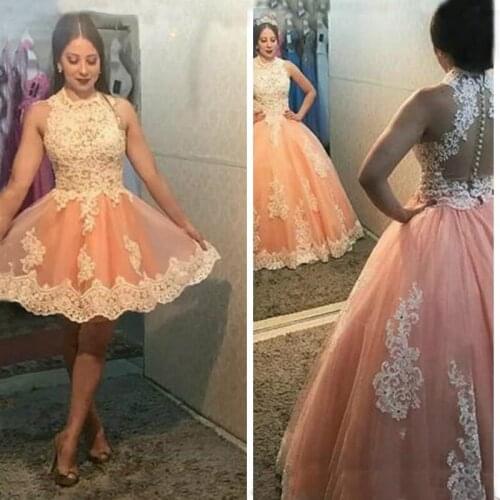 Two Pieces Ball Gown Sleeveless Lace Applique Tulle Plus Size Prom Evening Dresses With Detachable Train