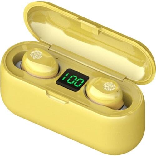 F9 Wireless Earbuds Headset Bluetooth 5.0 Earphone LED Digtal Display Ture Wireless Stereo Bass Touch Control Sports Headphones