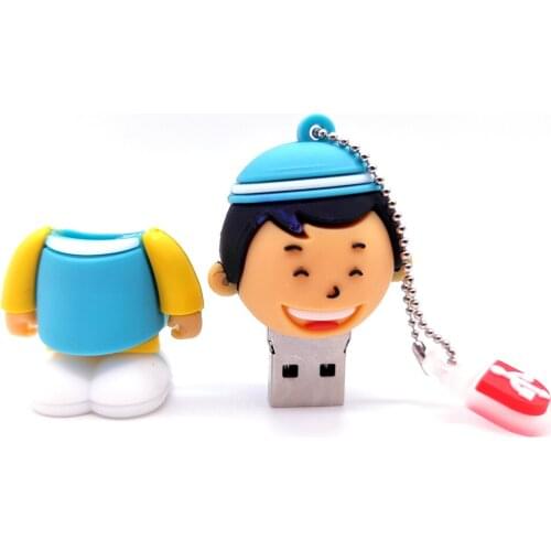 Pendrive 4GB 8GB 16GB 32GB Cartoons Girl and Boy Usb Flash Drive 64GB 128GB Memoria Flash U Disk Usb Memory Stick Pen Drive