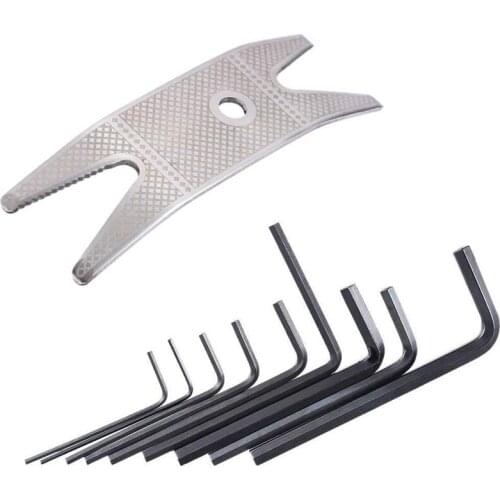 Guitar Multi Spanner Wrench+9Pcs Guitar Bass Neck Bridge Screw Truss Rod Adjustment Wrench Set Repair Tool
