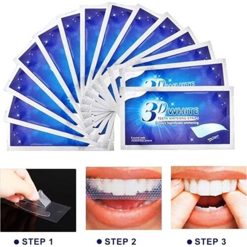 28Pcs/14Pair Gel Teeth Whitening Strips Oral Hygiene Care Double Elastic Teeth Strips Whitening Dental Bleaching Tools