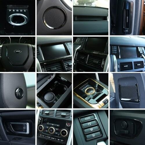 Gloss Black Car Interior Moldings Full Kit Frame Trim Cover For Land Rover Discovery Sport 2015 2016 2017 2018 2019 Accessories