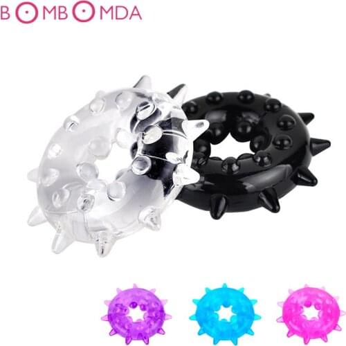 Crystal Cock Ring Flexible Penis Ring Silicone Time Delay Cockring Vagina Stimulator Adult Firmer Erection Sex Toys for Men Male