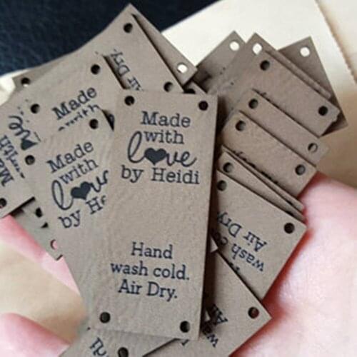 Personalize Clothing Labels,Labels for Handmade Products,Leather labels for knitted and crocheted items