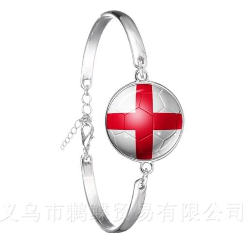 Classic Football Bracelet 2018 World Cups National Flag France,England,Iran,Spain,Uruguay,Tunisia,Saudi Arabia,Senegal