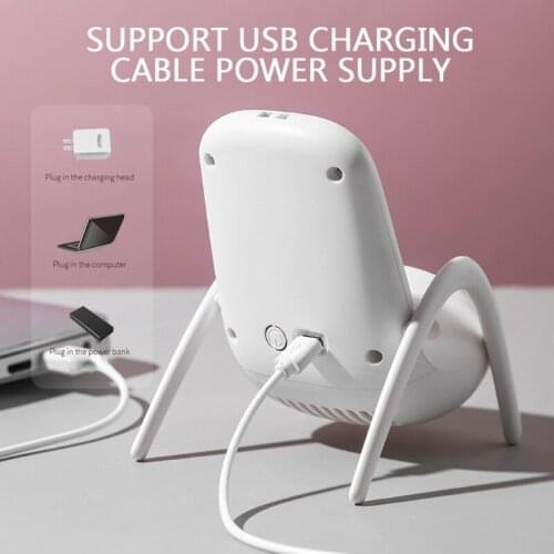 Mobile Phone Holder Desktop Fan, Creative USB Desk Fan Mobile Phone Bracket Fan with Protective Net