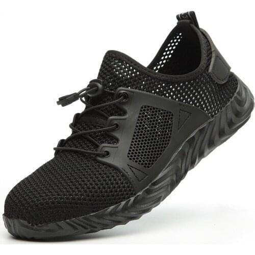 MenS Safety Boots Shoes Breathable Work Shoes Boots Men Puncture-Proof Indestructible Shoes Anti-Piercing Safety Footwear