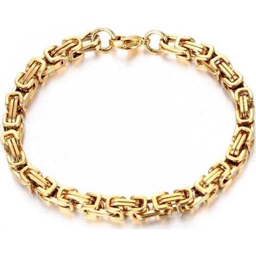 Men Punk Bracelet Stainless Steel Bracelet Men Retro Style Locomotive Rocker Bracelet Bracelet Jewelry Chain Bracelet