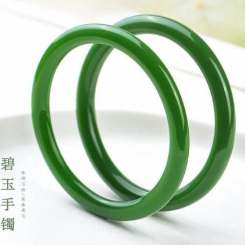 Jade Bracelet Bangles Genuine Emerald Gemstone Jewelry Hand-Carved Bracelet Jewelry Lucky Amulet Gifts For Women and men