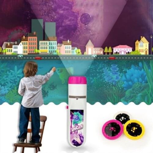 New Mermaid Dinosaur Sea Projector Kids Baby Toy Sleeping Story Flashlight Star Lamp Light-up Toy