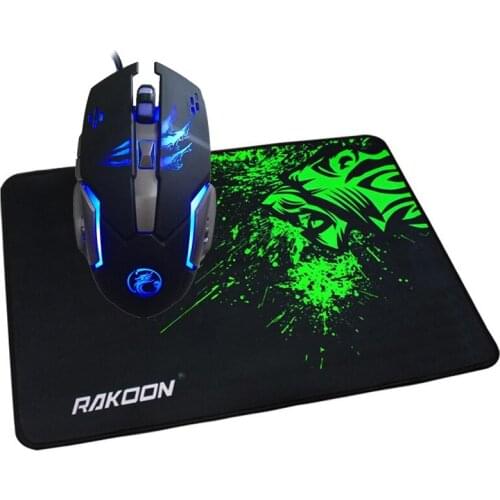 OUTMIX 2021 PC Programming Gaming Mouse LED Optical USB Wired Mice+Gaming Mouse Pad Gamer Mousepad Gift for Pro Gamer