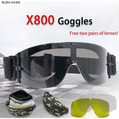 RU Tactical glasses Fashion Road Cycling Glasses Outdoor Mountaineering Fishing Anti-ultraviolet Sunglasses Ski Goggles With Box