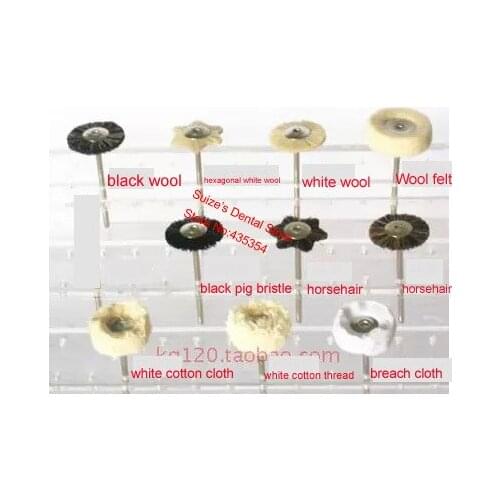 100pcs Dental Lab Beauty Brush Polishing Wheel Polishers for Rotary Tools Shaft Diameter 2.35mm Brush Diameter 22mm