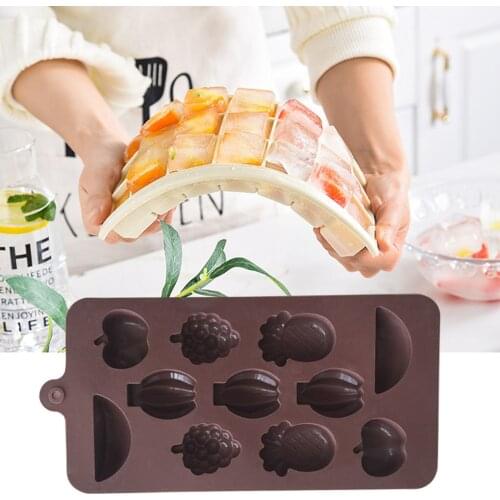 Silicone Candy Molds Tropical Fruit Shape Baking Mould Flexible Chocolate Maker Pattern